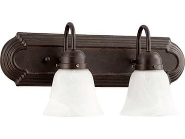 Quorum 2-Light Toasted Sienna Brown Glass Vanity Light QM50942144