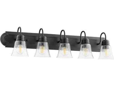 Quorum 5-Light Noir With Clear Seeded Glass Vanity Light QM50945269