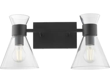 Quorum Beldar 2-Light Matte Black Vanity Light QM51192259