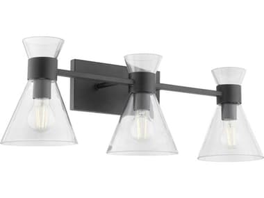 Quorum Beldar 3-Light Matte Black Vanity Light QM51193259