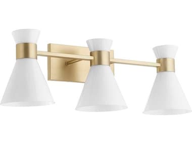 Quorum Beldar 3-Light Aged Brass Vanity Light QM5119380