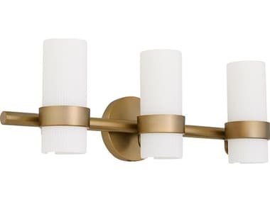 Quorum Sojourn 3-Light Brushed Brass Vanity Light QM5169347