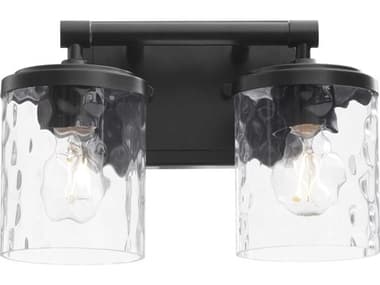 Quorum Starky 2-Light Matte Black Vanity Light QM517259