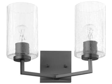 Quorum Merrick 2-Light Matte Black Vanity Light QM5174259