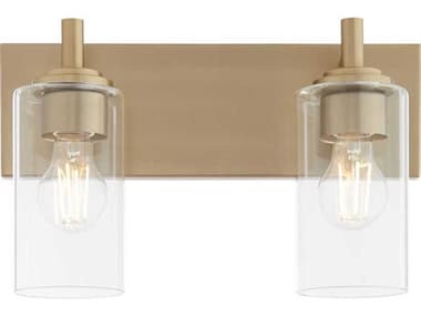 Quorum Fallstaff 2-Light Aged Brass Vanity Light QM5200280