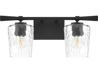 Quorum Goodwin 2-Light Matte Black Vanity Light QM5204259