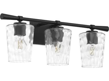 Quorum Goodwin 3-Light Matte Black Vanity Light QM5204359