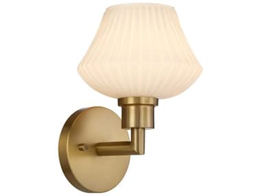 Quorum Cassini 1-Light Aged Brass Wall Sconce QM5221180