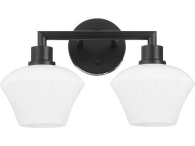 Quorum Cassini 2-Light Matte Black Vanity Light QM5221259