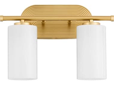 Quorum Belinder 2-Light Aged Brass Vanity Light QM5228280