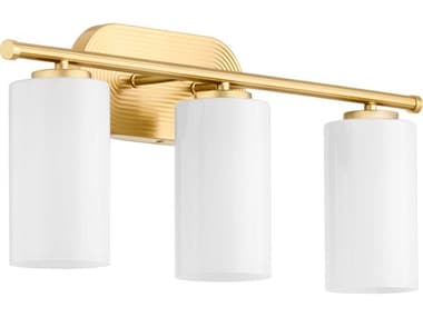 Quorum Belinder 3-Light Aged Brass Vanity Light QM5228380