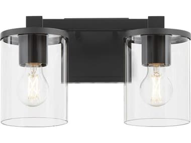 Quorum Bolton 2-Light Matte Black Vanity Light QM523259