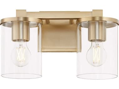 Quorum Bolton 2-Light Aged Brass Vanity Light QM523280