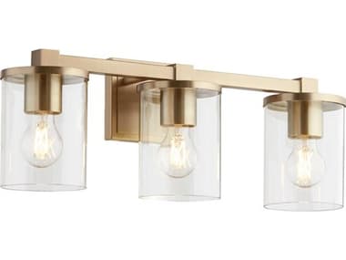 Quorum Bolton 3-Light Aged Brass Vanity Light QM523380