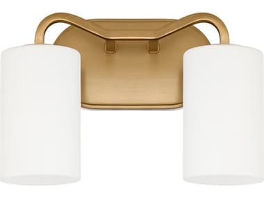 Quorum Rutherford 2-Light Brushed Brass Vanity Light QM5307247