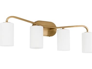 Quorum Rutherford 4-Light Brushed Brass Vanity Light QM5307447