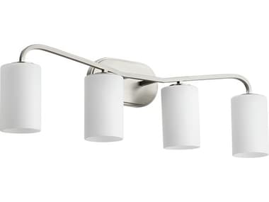 Quorum Rutherford 4-Light Satin Nickel Vanity Light QM5307465