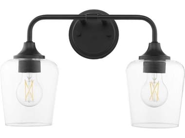 Quorum Raymond 2-Light Matte Black Vanity Light QM5313259