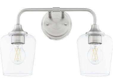 Quorum Raymond 2-Light Satin Nickel Vanity Light QM5313265