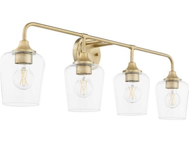 Quorum Raymond 4-Light Aged Brass Vanity Light QM5313480