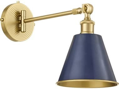 Quorum Bailey 1-Light Blue Aged Brass Swing Wall Sconce QM532013280