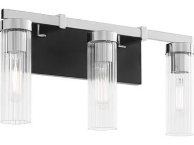 Quorum Kilbey 3-Light Matte Black Vanity Light QM53335914