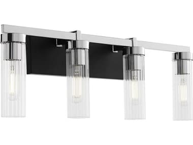 Quorum Kilbey 4-Light Matte Black Vanity Light QM53345914