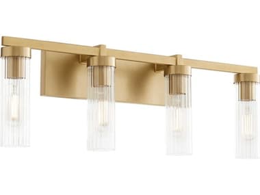 Quorum Kilbey 4-Light Aged Brass Vanity Light QM533480