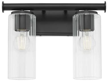 Quorum Mercier 2-Light Matte Black Vanity Light QM541259