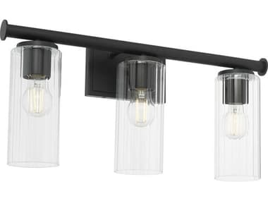 Quorum Juniper 3-Light Matte Black Vanity Light QM541359