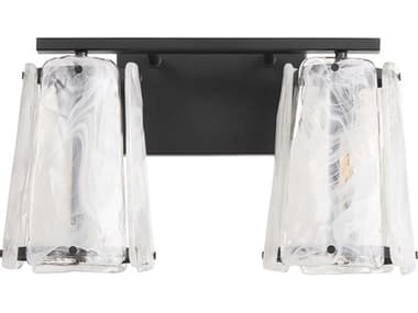 Quorum Prestige 2-Light Matte Black Vanity Light QM5575259