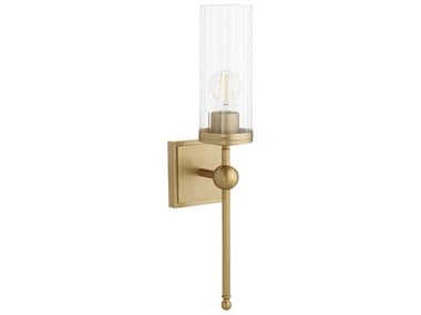 Quorum Lee Boulevard 1-Light Aged Brass Wall Sconce QM560180