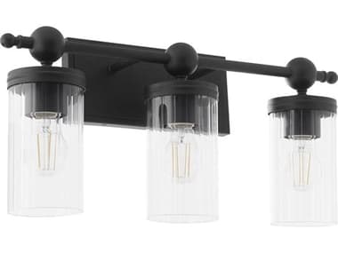 Quorum Lee Boulevard 3-Light Matte Black Vanity Light QM560359