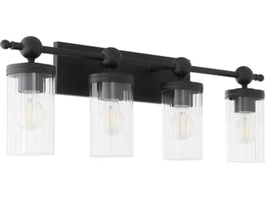 Quorum Lee Boulevard 4-Light Matte Black Vanity Light QM560459