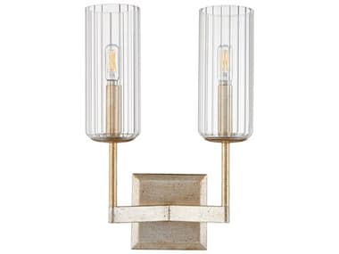 Quorum Merrick 2-Light Aged Silver Leaf Vanity Light QM574260