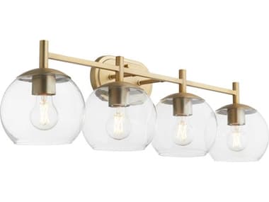 Quorum Lyon 4-Light Aged Brass Vanity Light QM578480