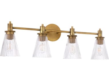 Quorum Lawton 4-Light Brushed Brass Vanity Light QM5803447
