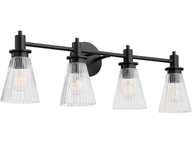 Quorum Lawton 4-Light Matte Black Vanity Light QM5803459