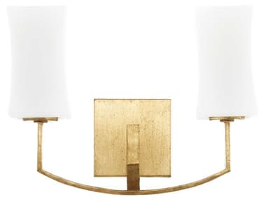 Quorum Ayala 2-Light Gold Leaf Vanity Light QM581274