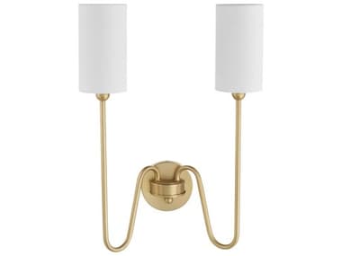 Quorum Charlotte 2-Light Aged Brass Vanity Light QM597280