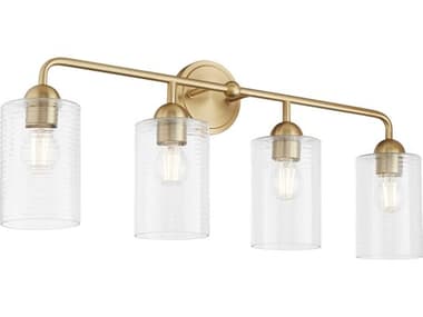 Quorum Charlotte 4-Light Aged Brass Vanity Light QM598480