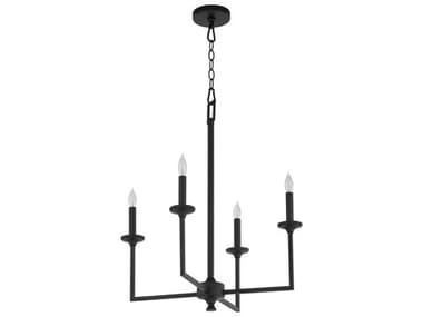 Quorum Eldorado 4-Light Matte Black Candelabra Chandelier QM6005459