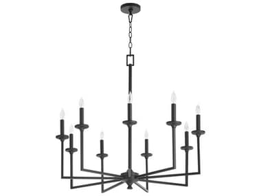 Quorum Eldorado 9-Light Matte Black Candelabra Chandelier QM6005959