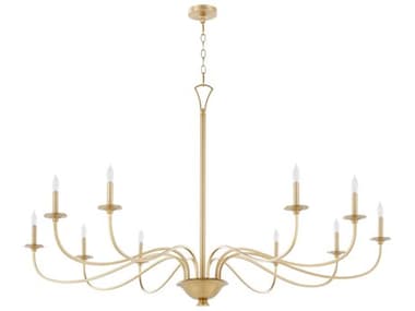 Quorum Maryse 10-Light Aged Brass Candelabra Chandelier QM60211080