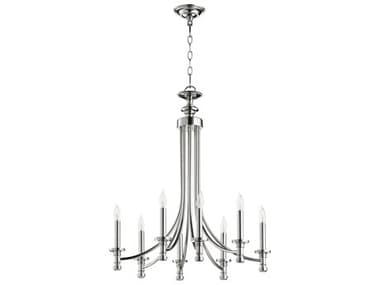 Quorum Rossington 8-Light Polished Nickel Candelabra Chandelier QM6022862