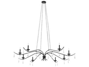 Quorum Lorelei 8-Light Matte Black Candelabra Chandelier QM602859