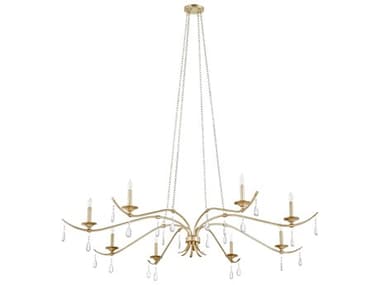 Quorum Lorelei 8-Light Aged Silver Leaf Candelabra Chandelier QM602860