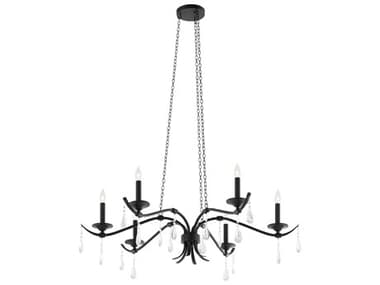 Quorum Lorelei 6-Light Matte Black Candelabra Chandelier QM603659