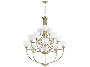 Quorum Enclave 15-Light Aged Silver Leaf Chandelier QM60591560