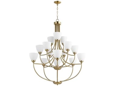 Quorum Enclave 15-Light Aged Brass Chandelier QM60591580